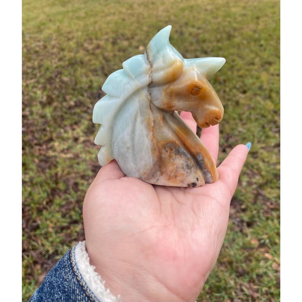 Unicorn Caribbean Calcite Statue
